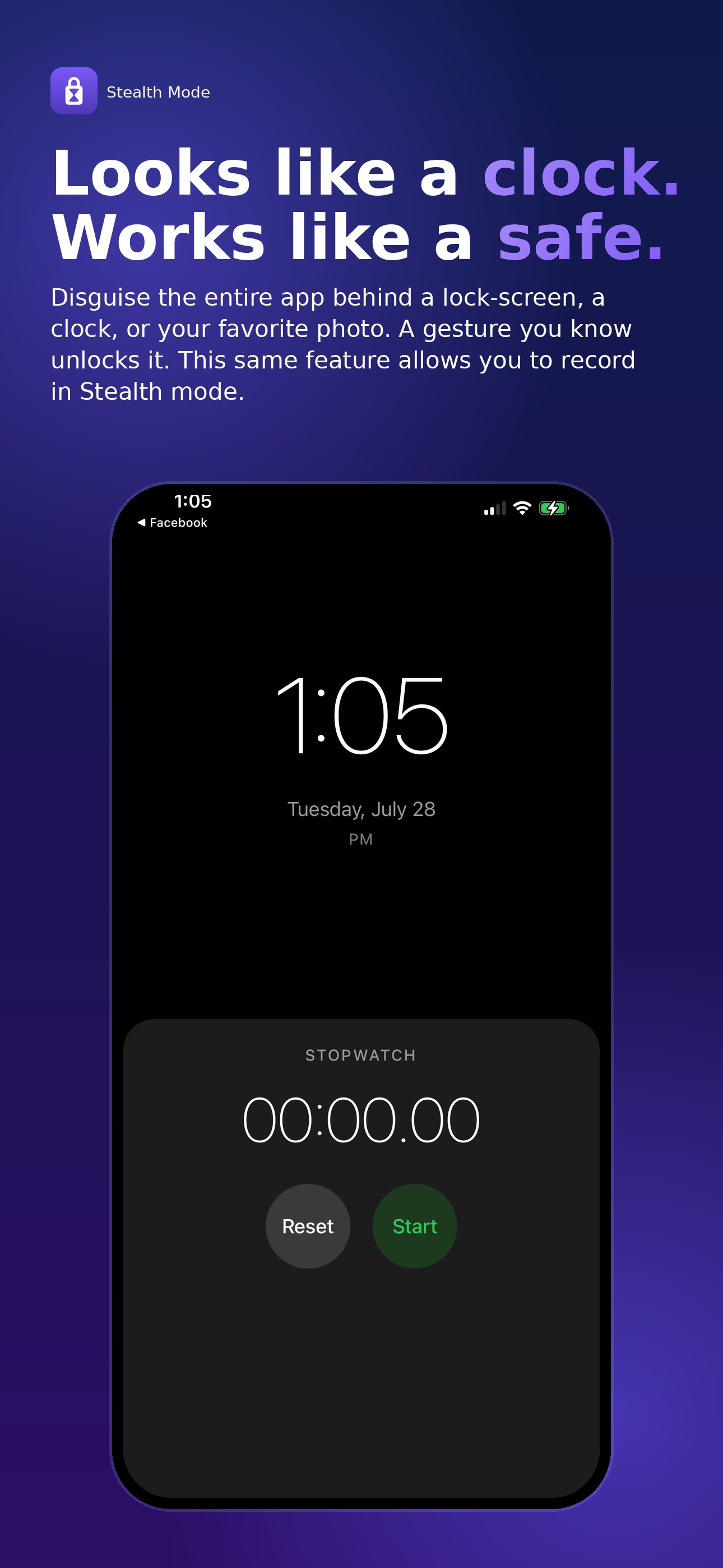 App screenshot — Stealth Mode