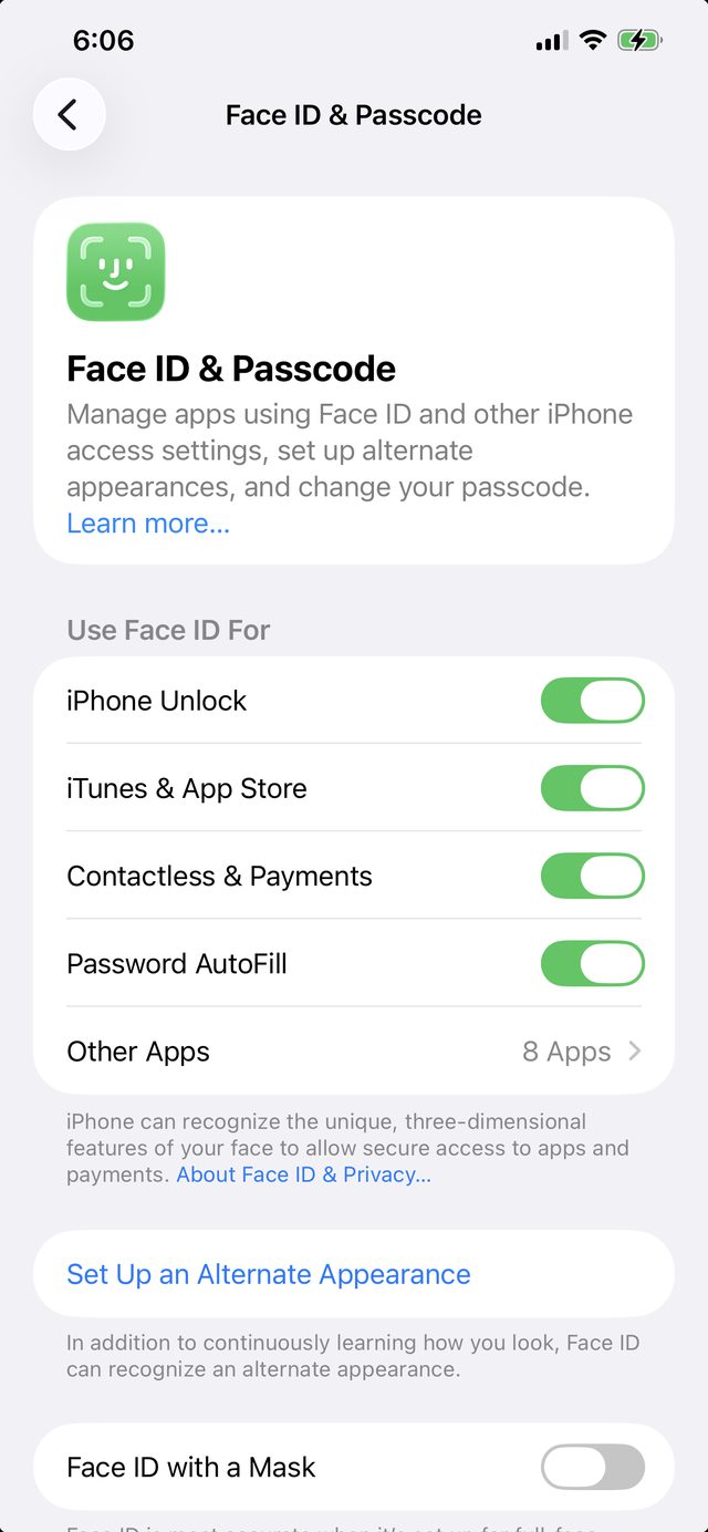 iOS Face ID prompt for Time Release Safes